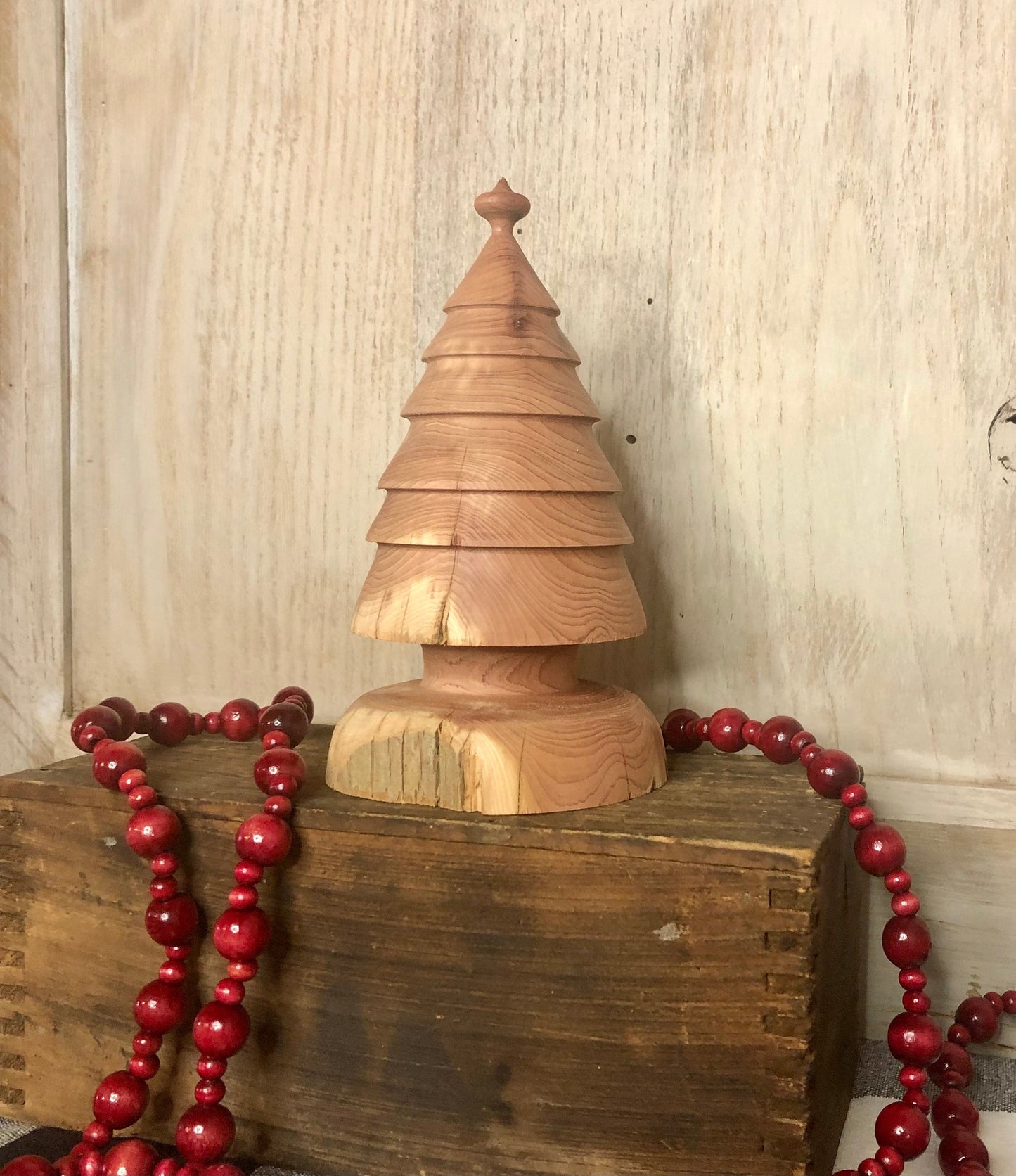 Seasonal & Holiday Decorations Short Cedar Trees-Hand Turned Rustic Tree Sassafras Originals