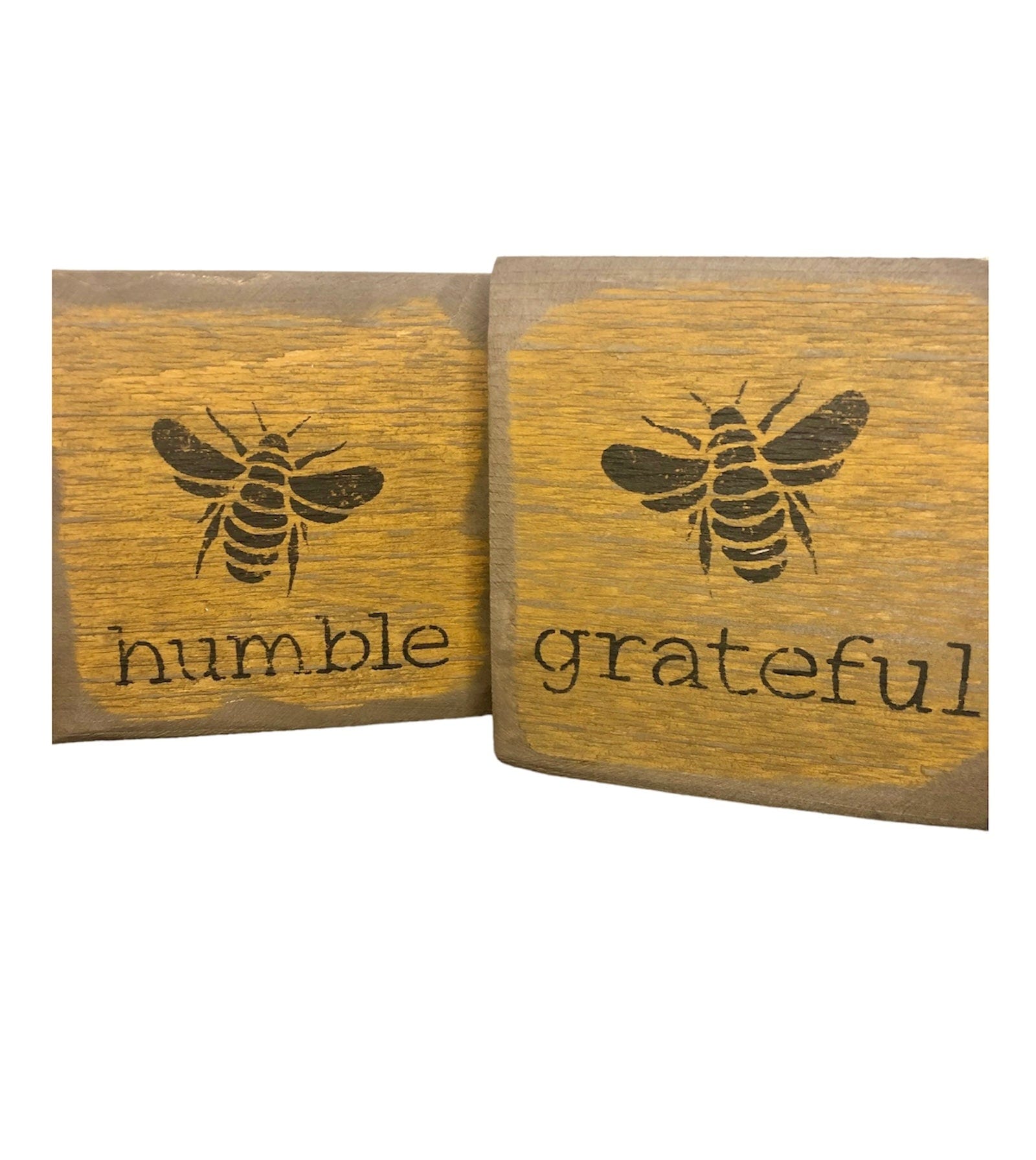 5x5 Bee-Themed Wood Signs Sassafras Originals