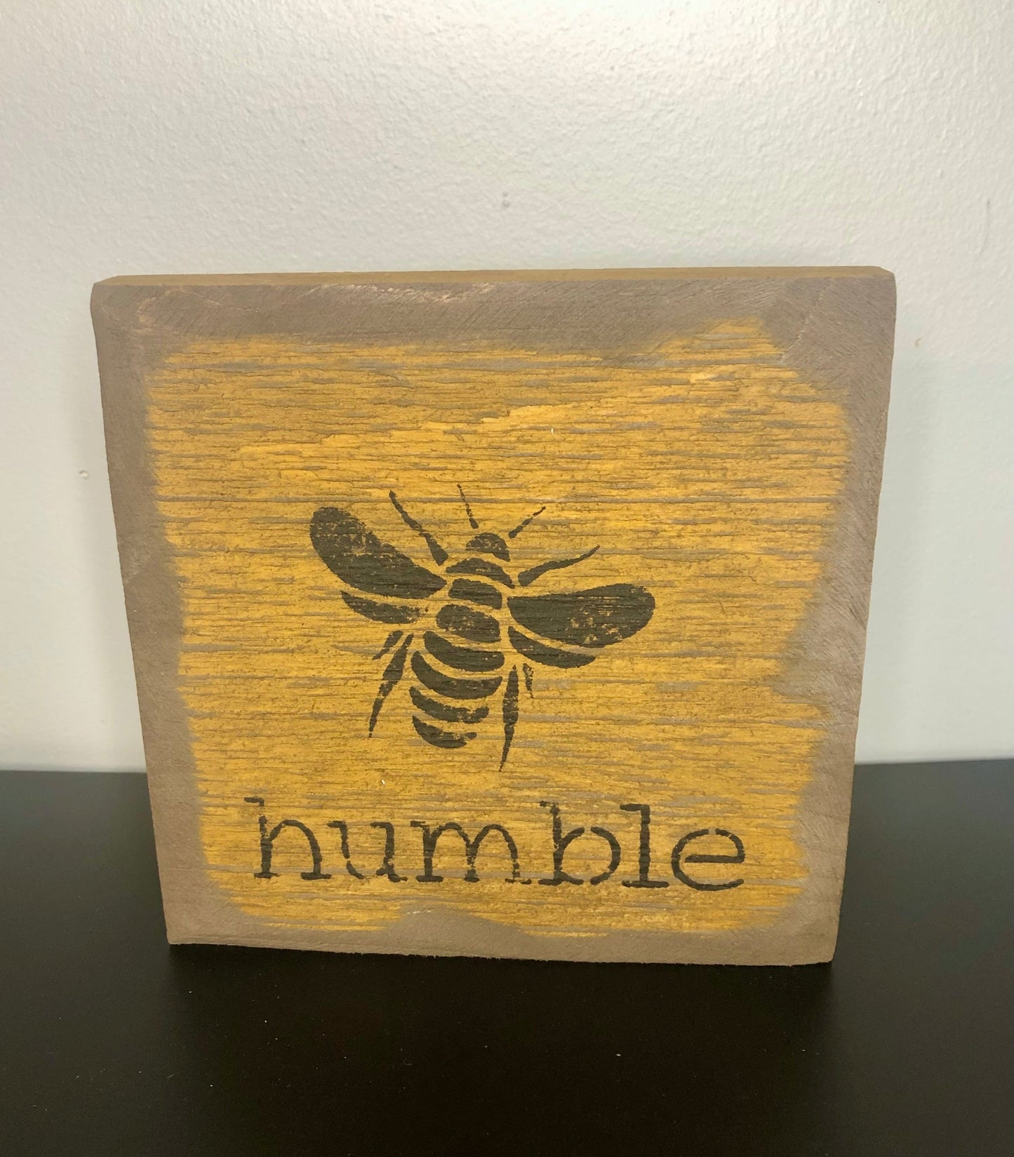 Humble 5x5 Bee-Themed Wood Signs Sassafras Originals