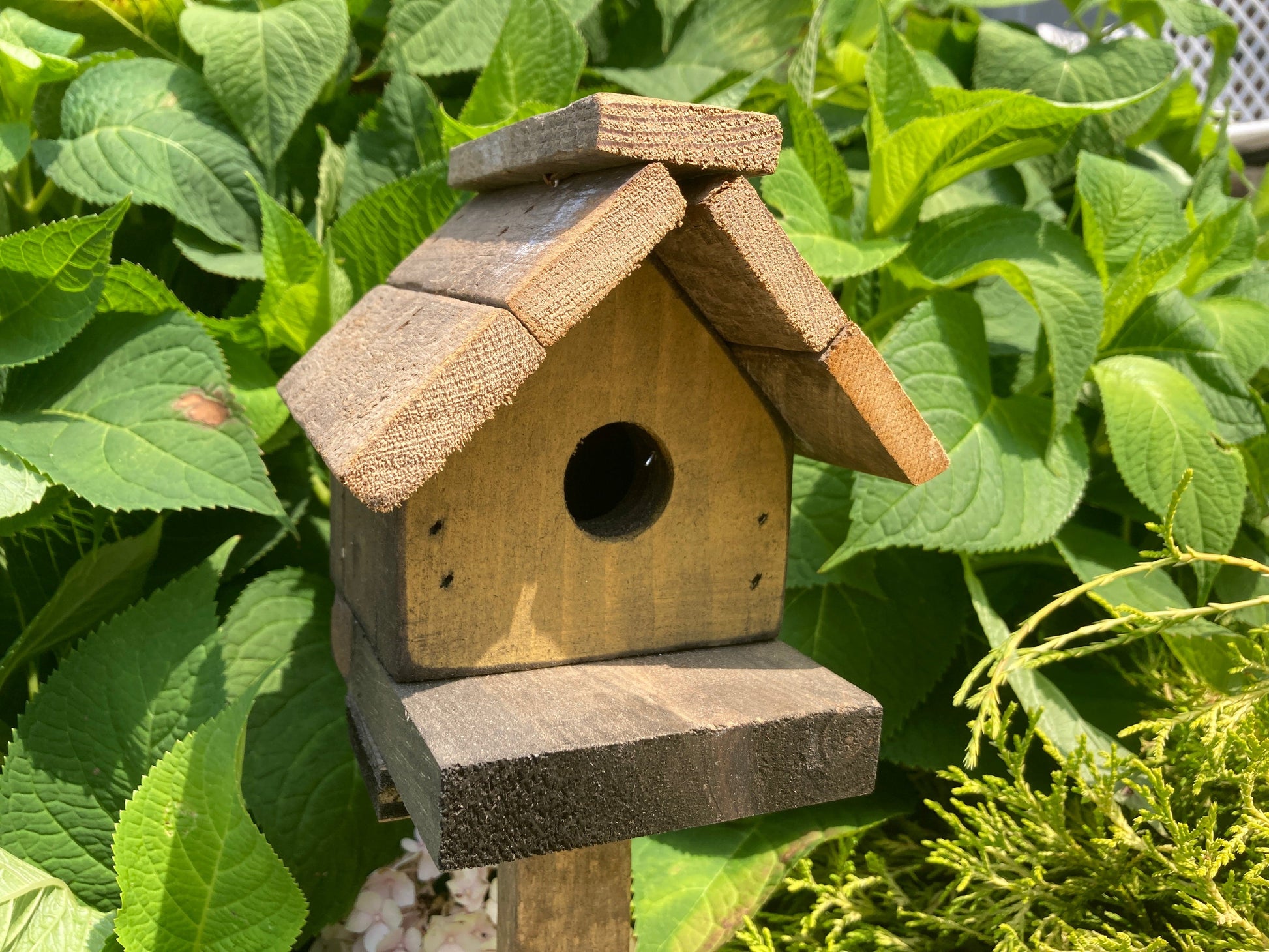 Birdhouse Stake- Small Yellow Sassafras Originals