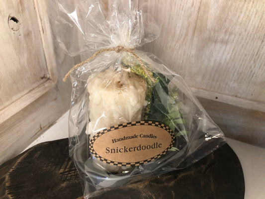 candle Snickerdoodle Candle Set, Seasonal Scented Candle with Decorative Accents Sassafras Originals