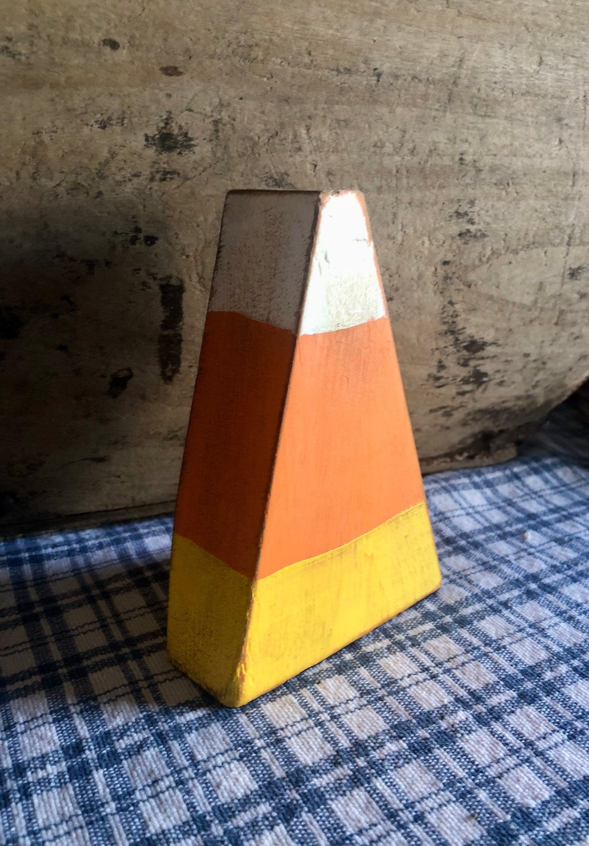 Candy Corn Wood Shelf Sitter Decor Sassafras Originals