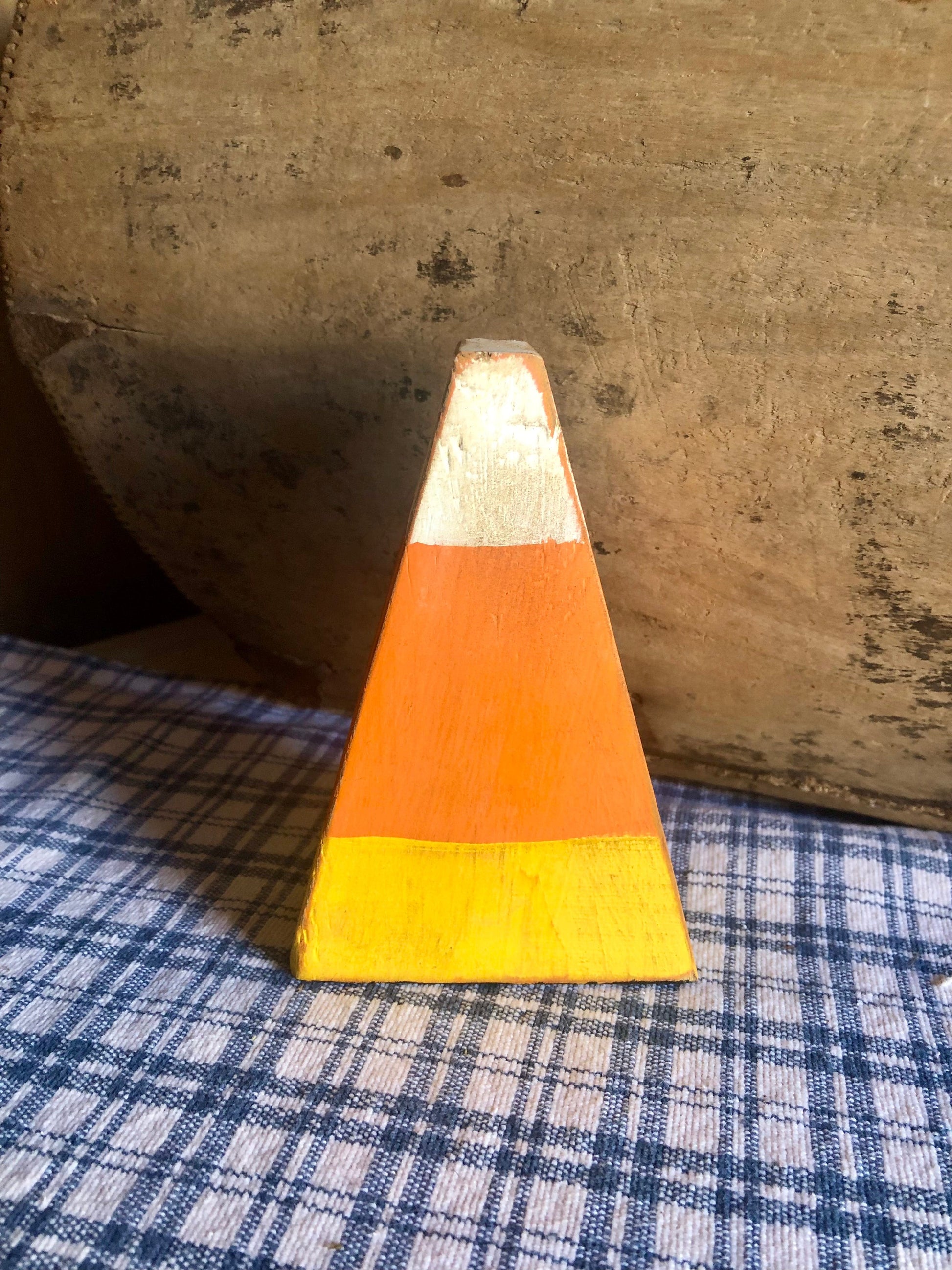 Candy Corn Wood Shelf Sitter Decor Sassafras Originals