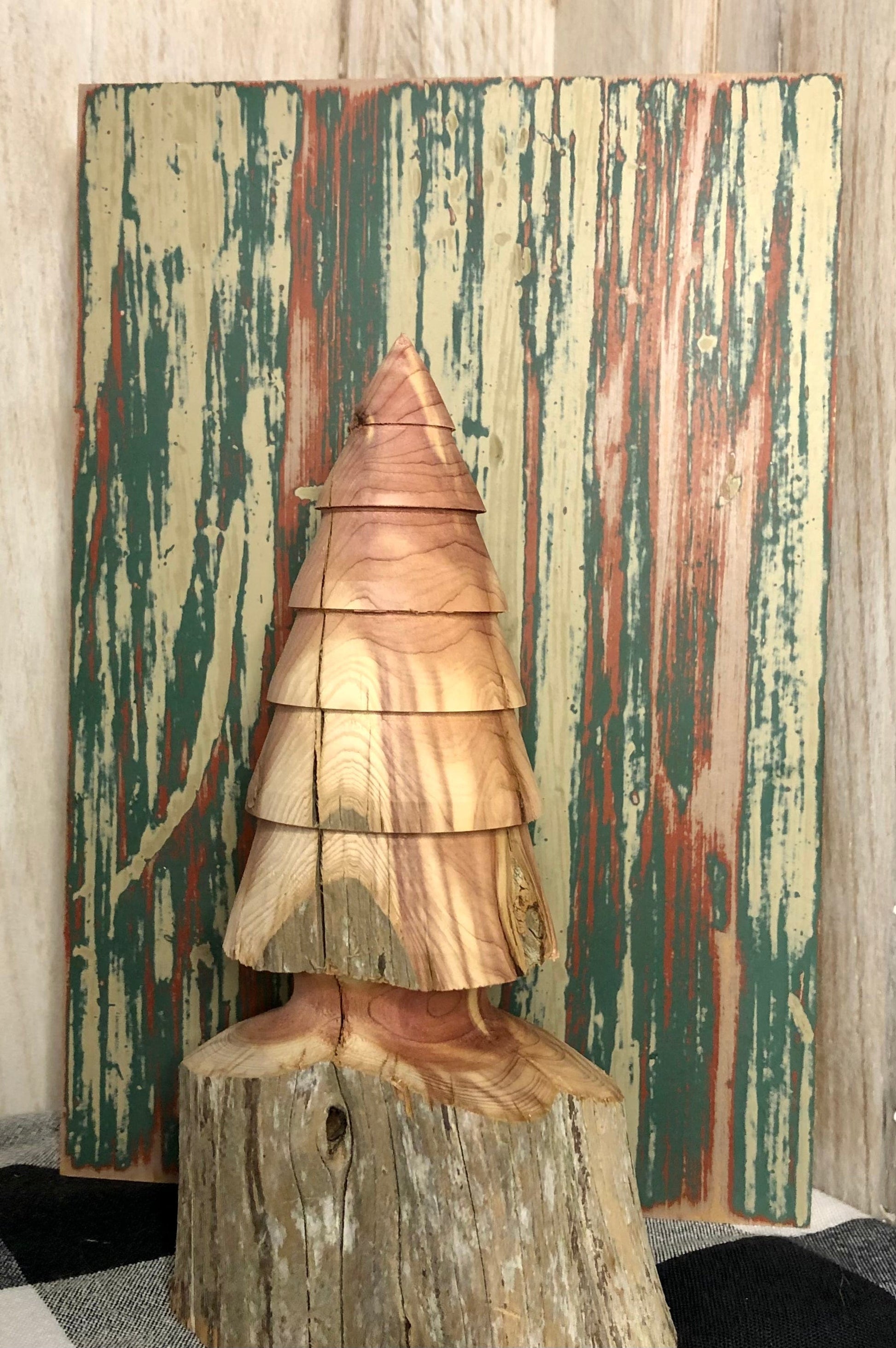 Cedar Trees-Hand Turned Rustic Tree Seasonal & Holiday Decorations Sassafras Originals