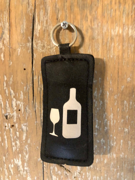 travel case Wine bottle Chapstick Holder with metal fastener Sassafras Originals
