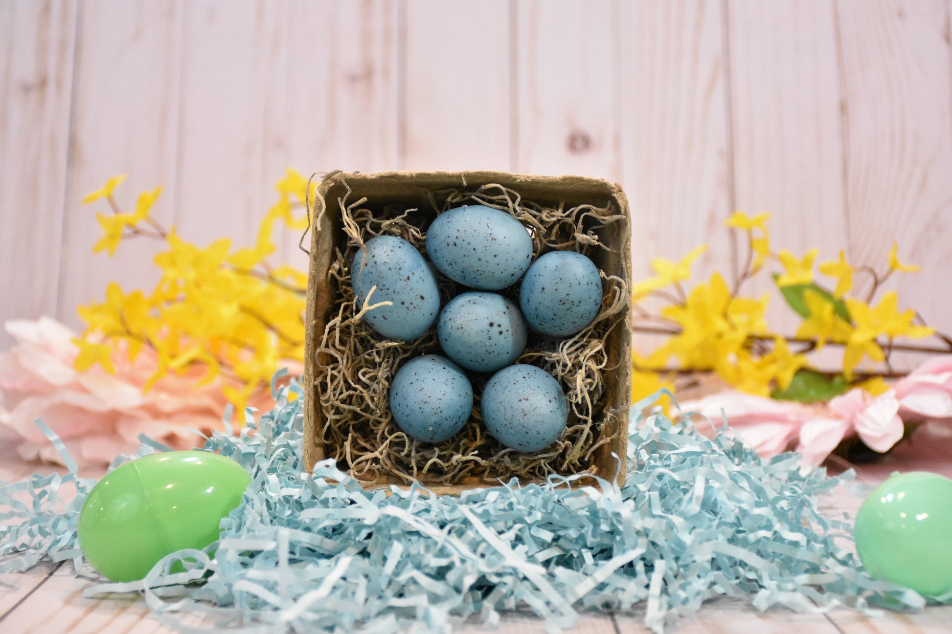 Blue Egg Basket Sassafras Originals