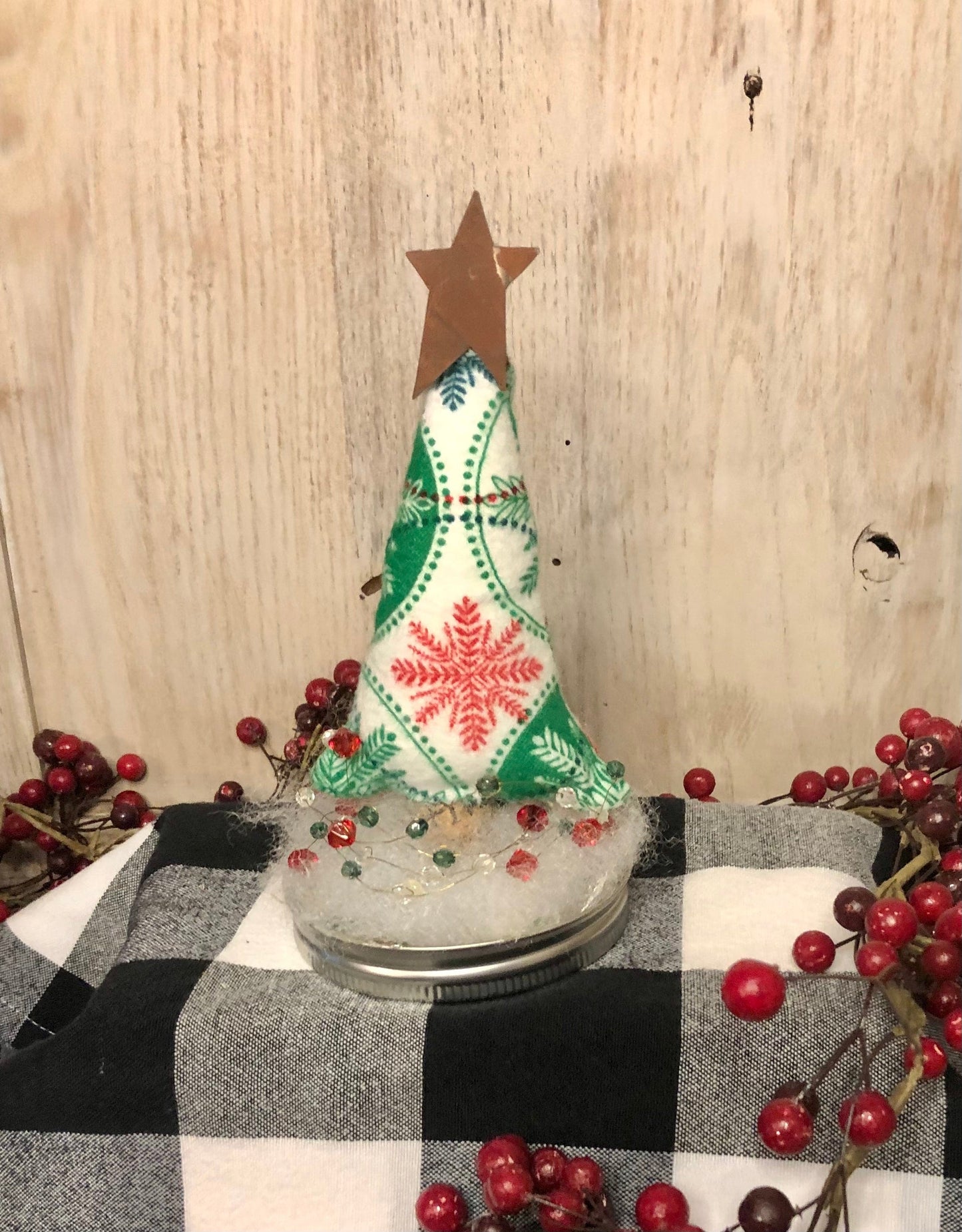 Fabric Trees- Hand-stitched Standing Christmas Tree Decor Sassafras Originals