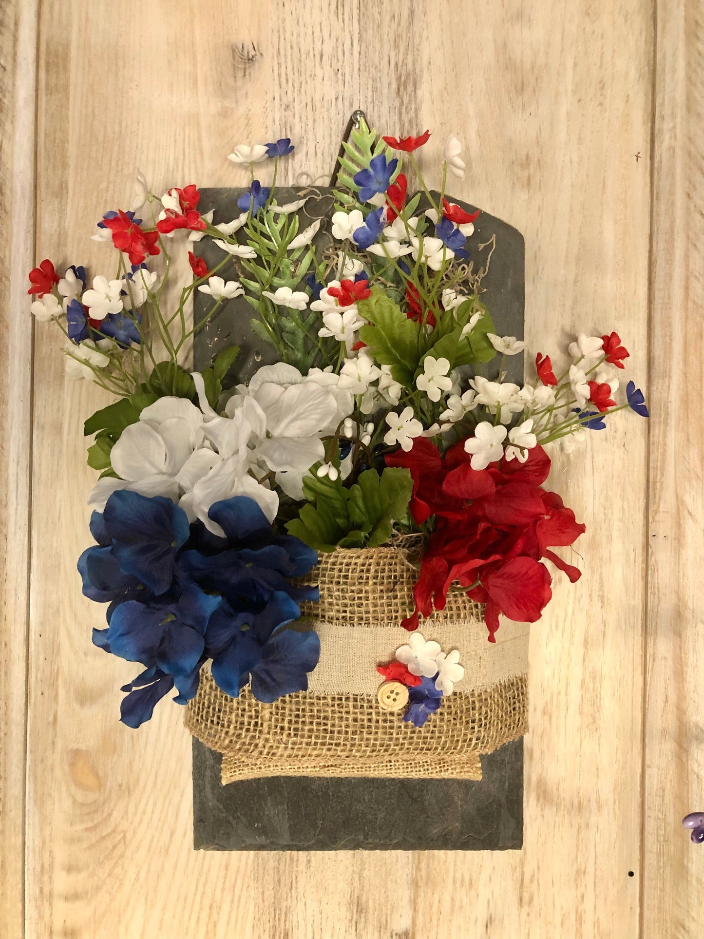 Flower Slate-Patriotic, Americana Sassafras Originals