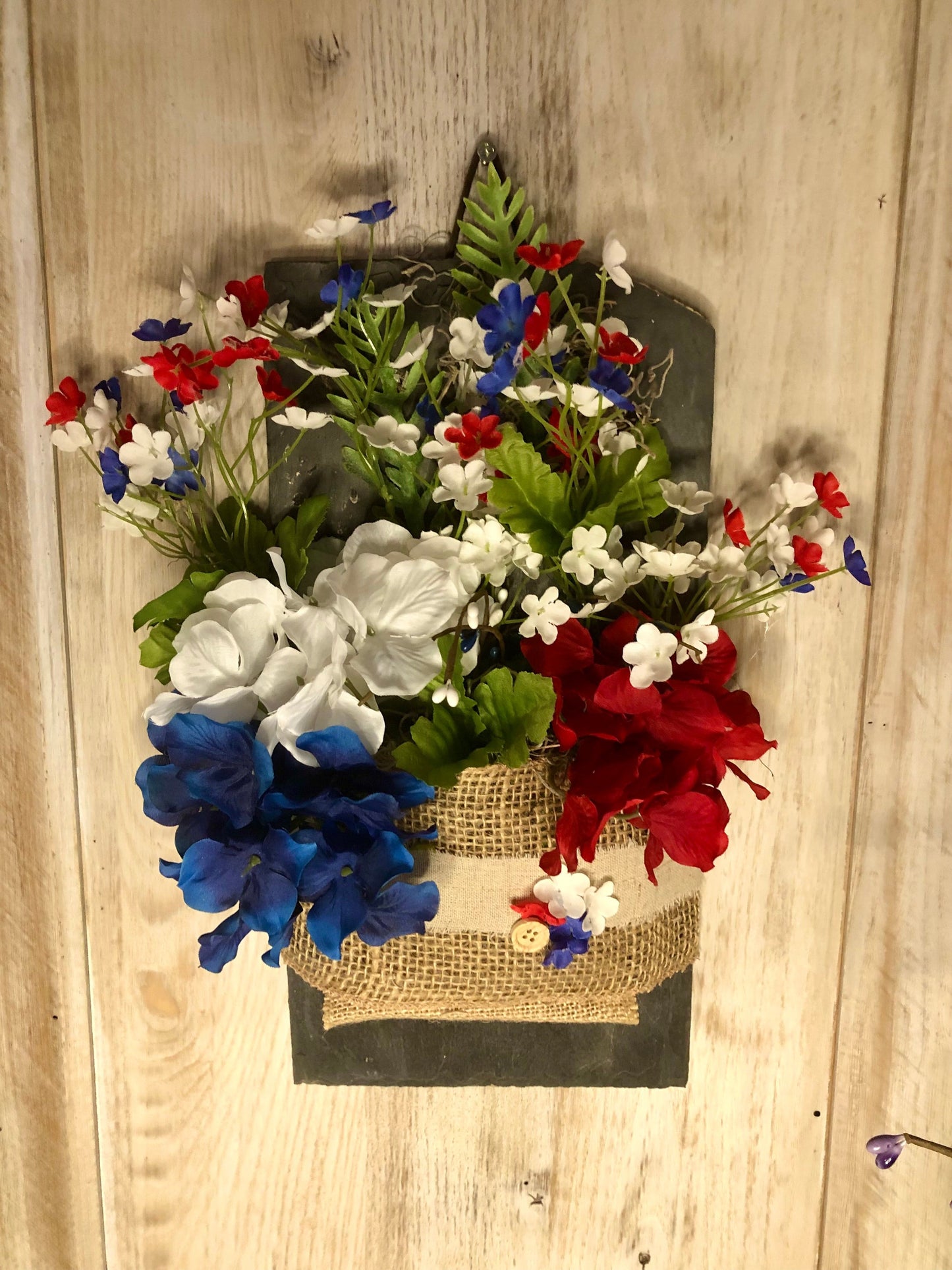 Flower Slate-Patriotic, Americana Sassafras Originals