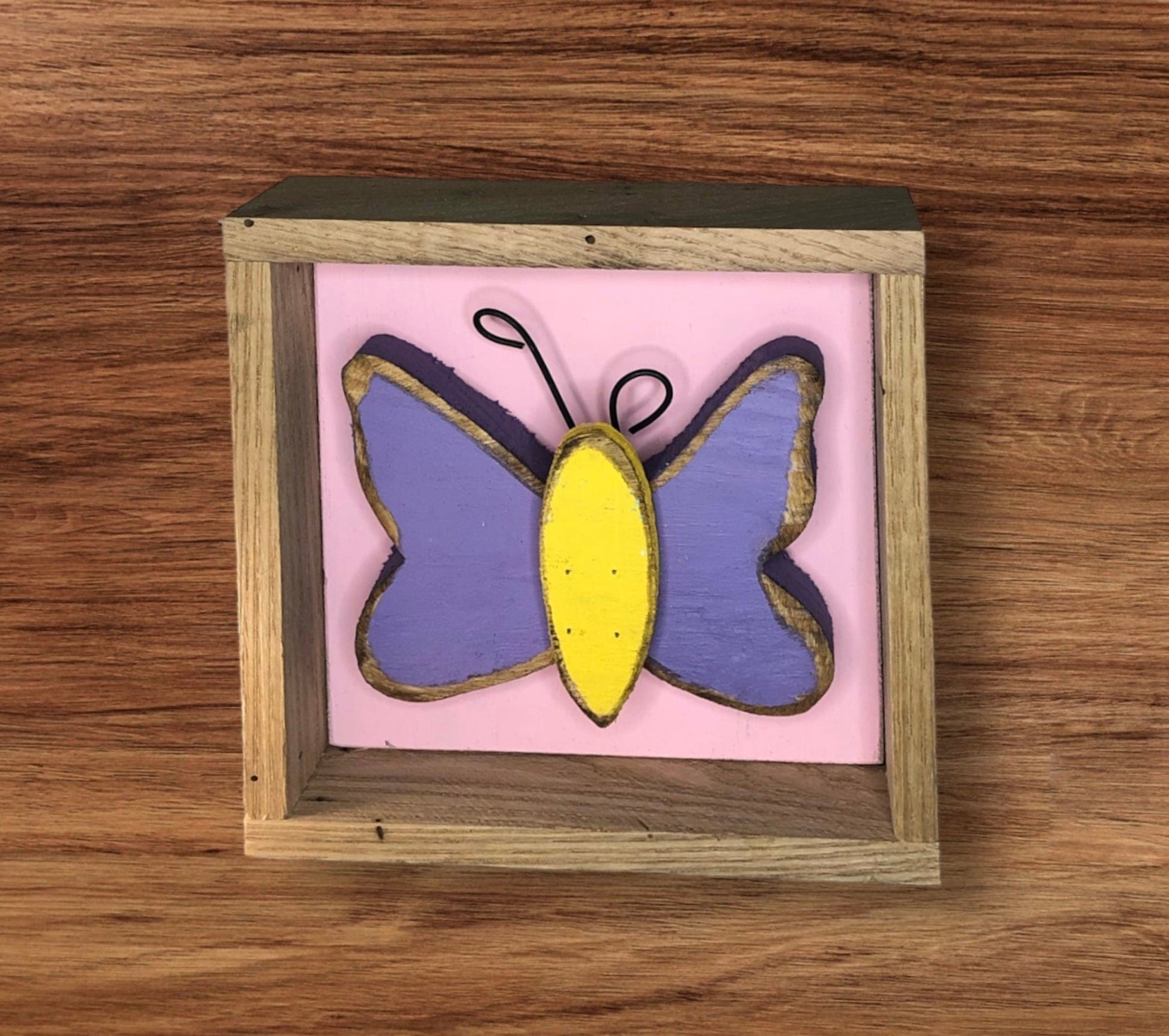 Framed Butterfly Wood Decor Sassafras Originals
