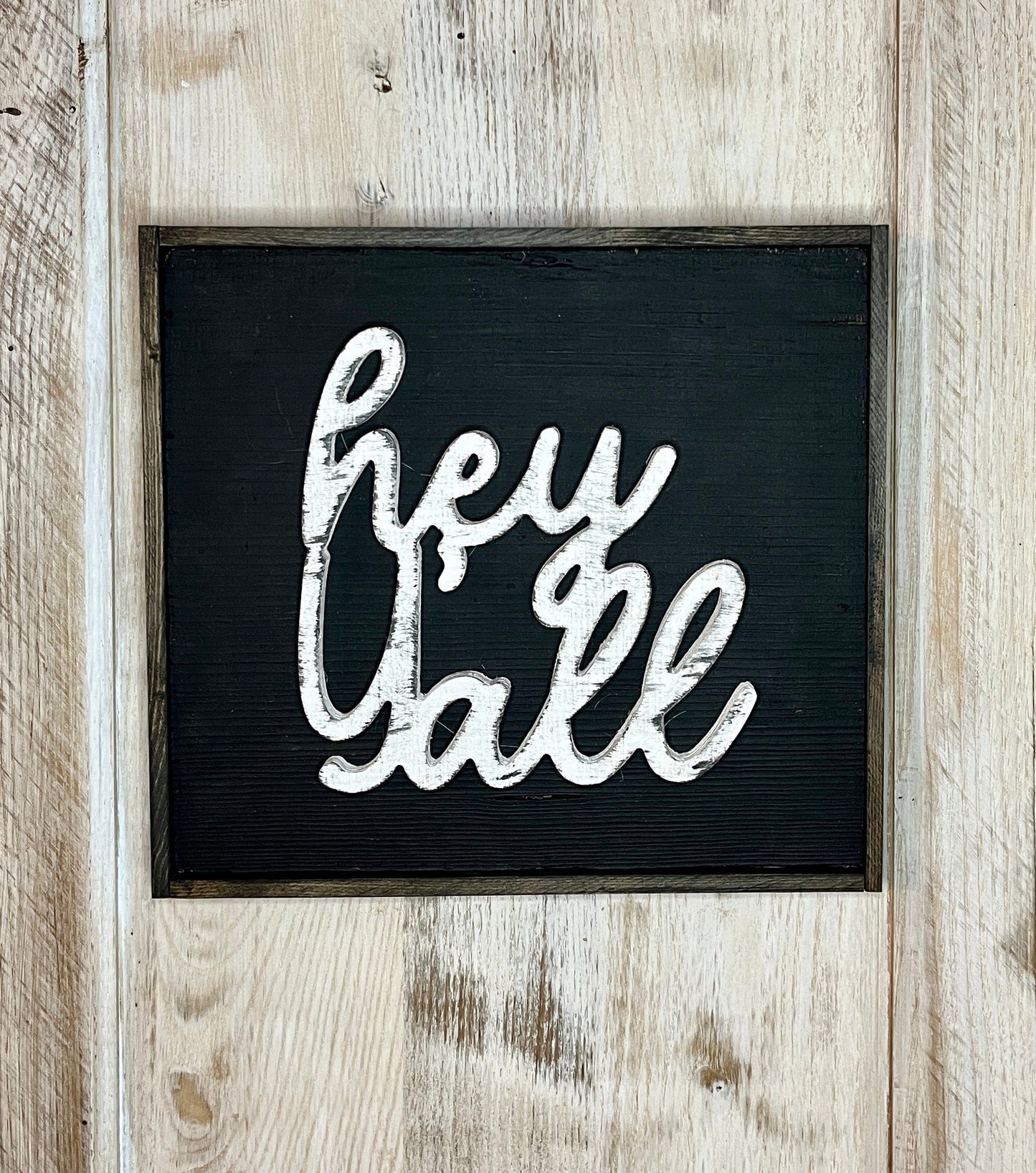 Sign Hey Y’all Framed Wood Word Signs Sassafras Originals