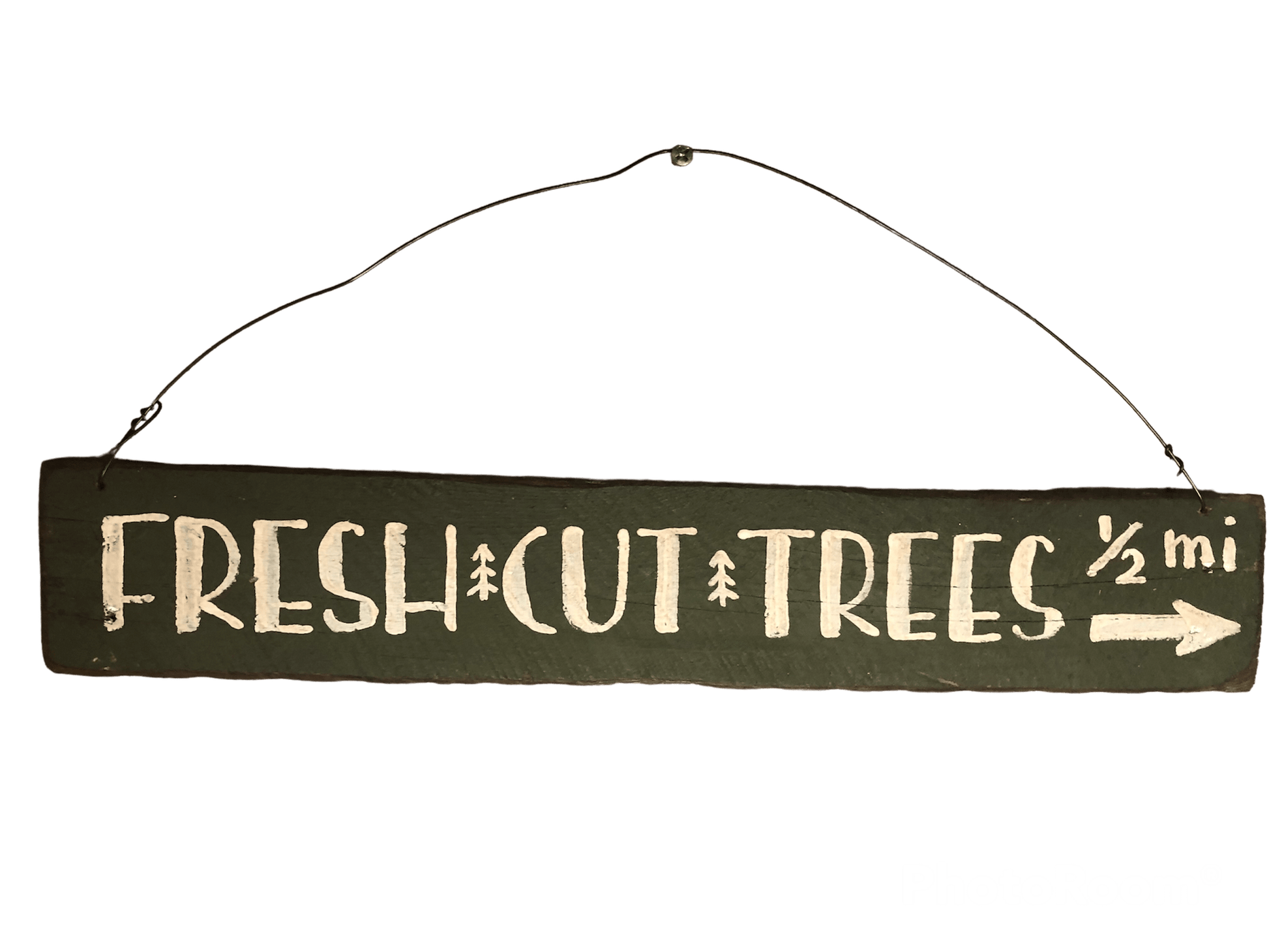 Sign Fresh Cut Trees Handpainted Wood Sign Sassafras Originals