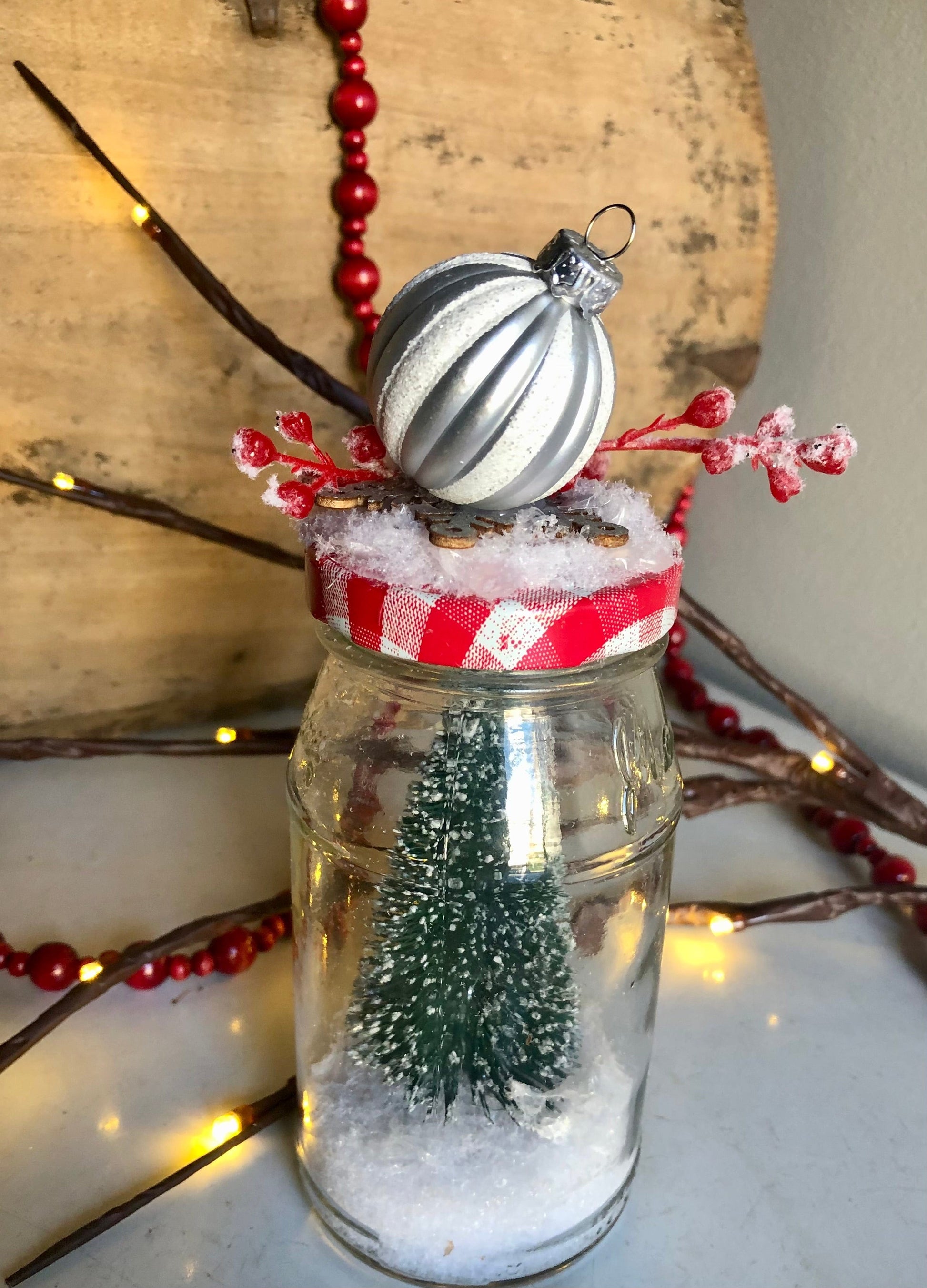 Glass Jar Winter Decor Glass Jar Winter Decor Seasonal & Holiday Decorations Sassafras Originals