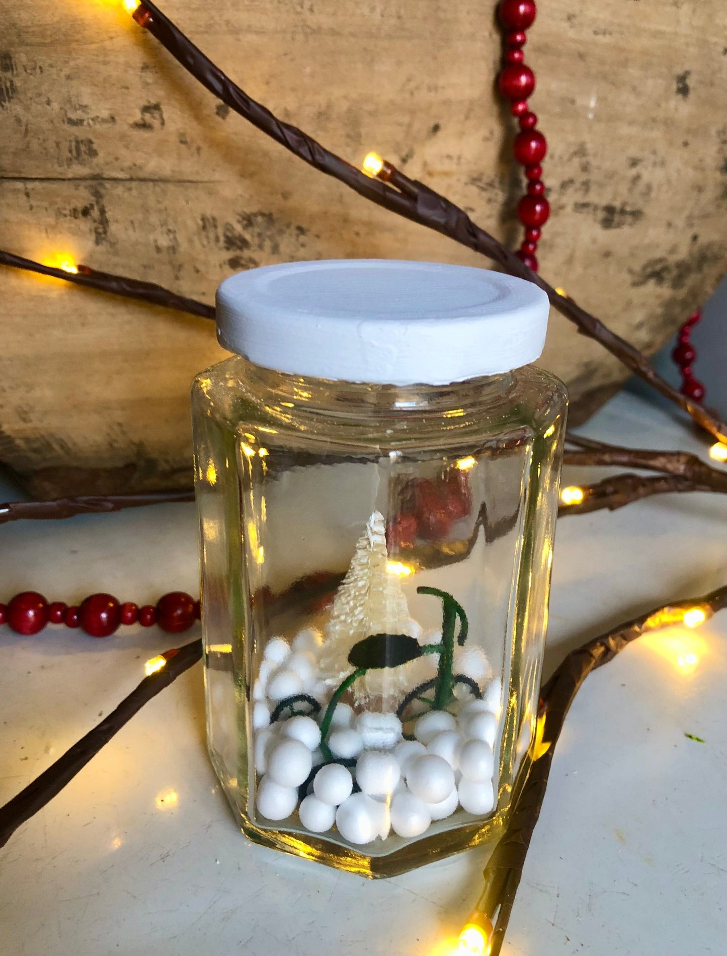 Glass Jar Winter Decor Tricycle Glass Jar Winter Decor Seasonal & Holiday Decorations Sassafras Originals