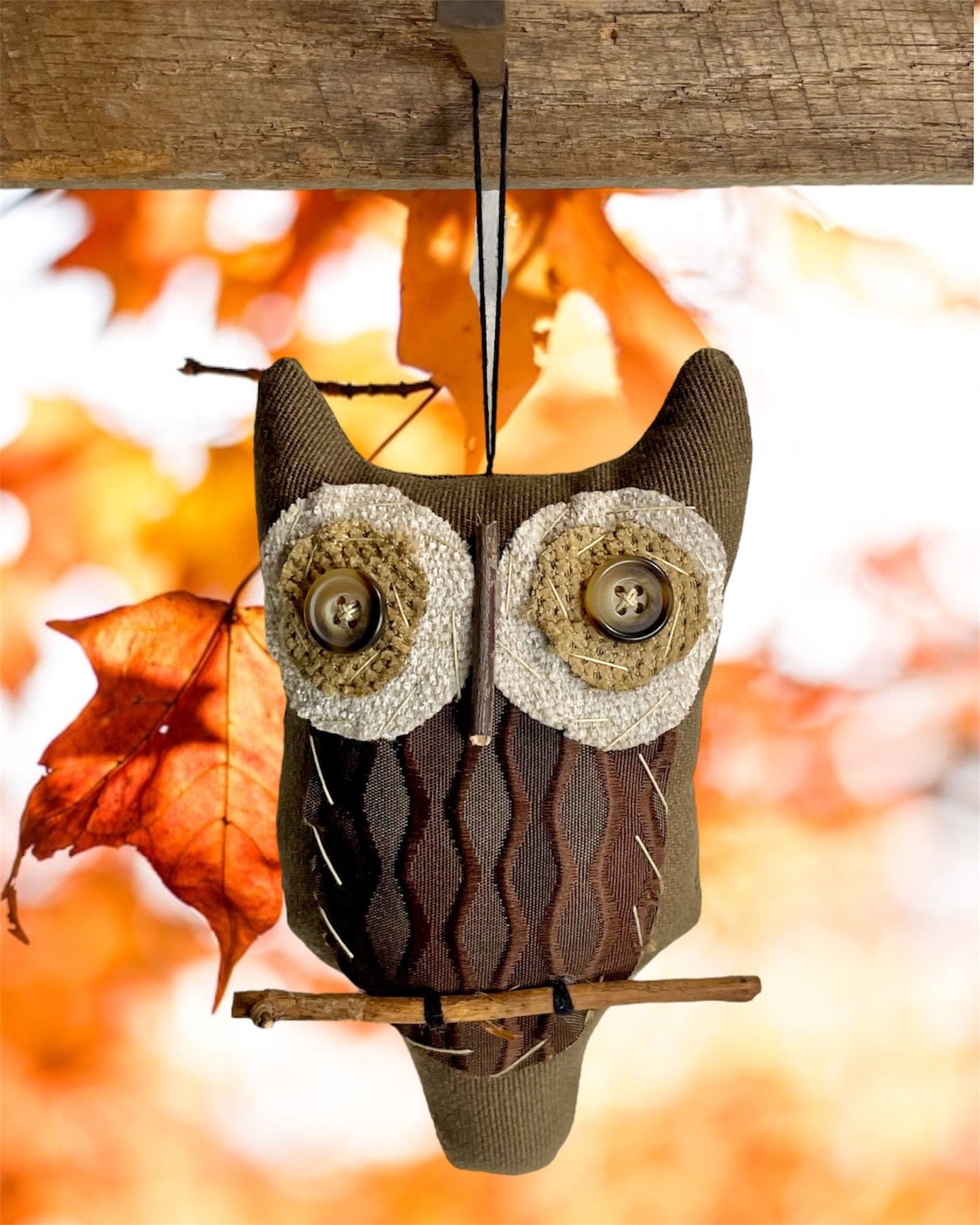 Handmade Hanging Owl Sassafras Originals