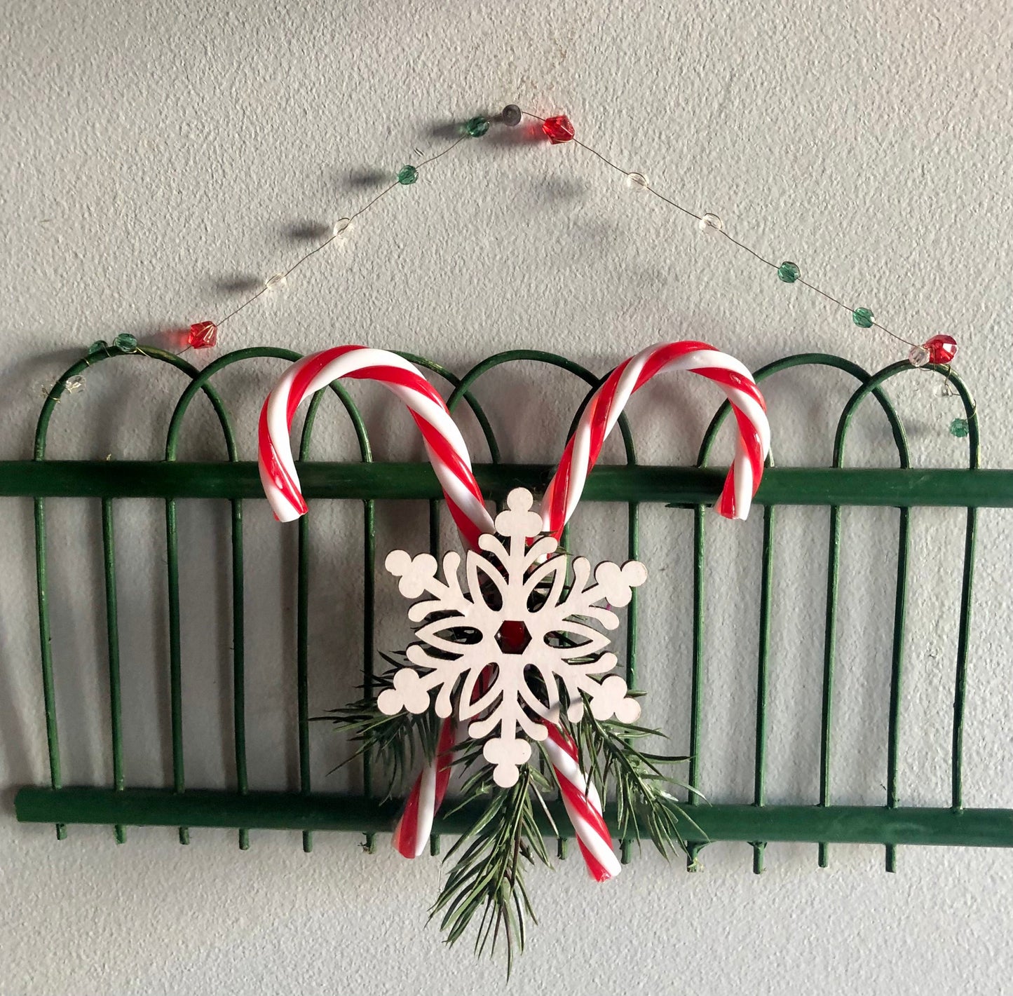 Hanging Candy Cane Fence Hanging Candy Cane Fence Sassafras Originals