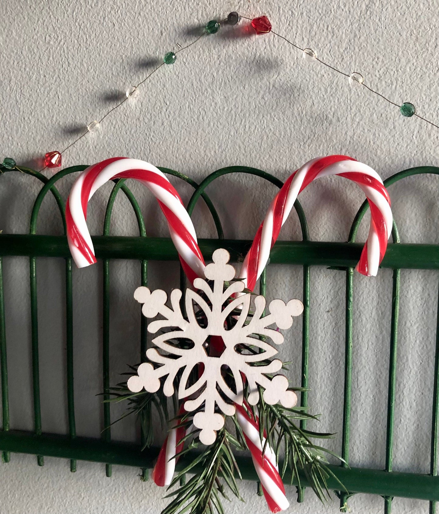 Hanging Candy Cane Fence Hanging Candy Cane Fence Sassafras Originals