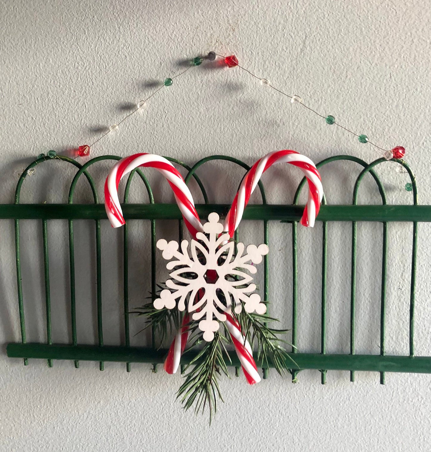 Hanging Candy Cane Fence Hanging Candy Cane Fence Sassafras Originals