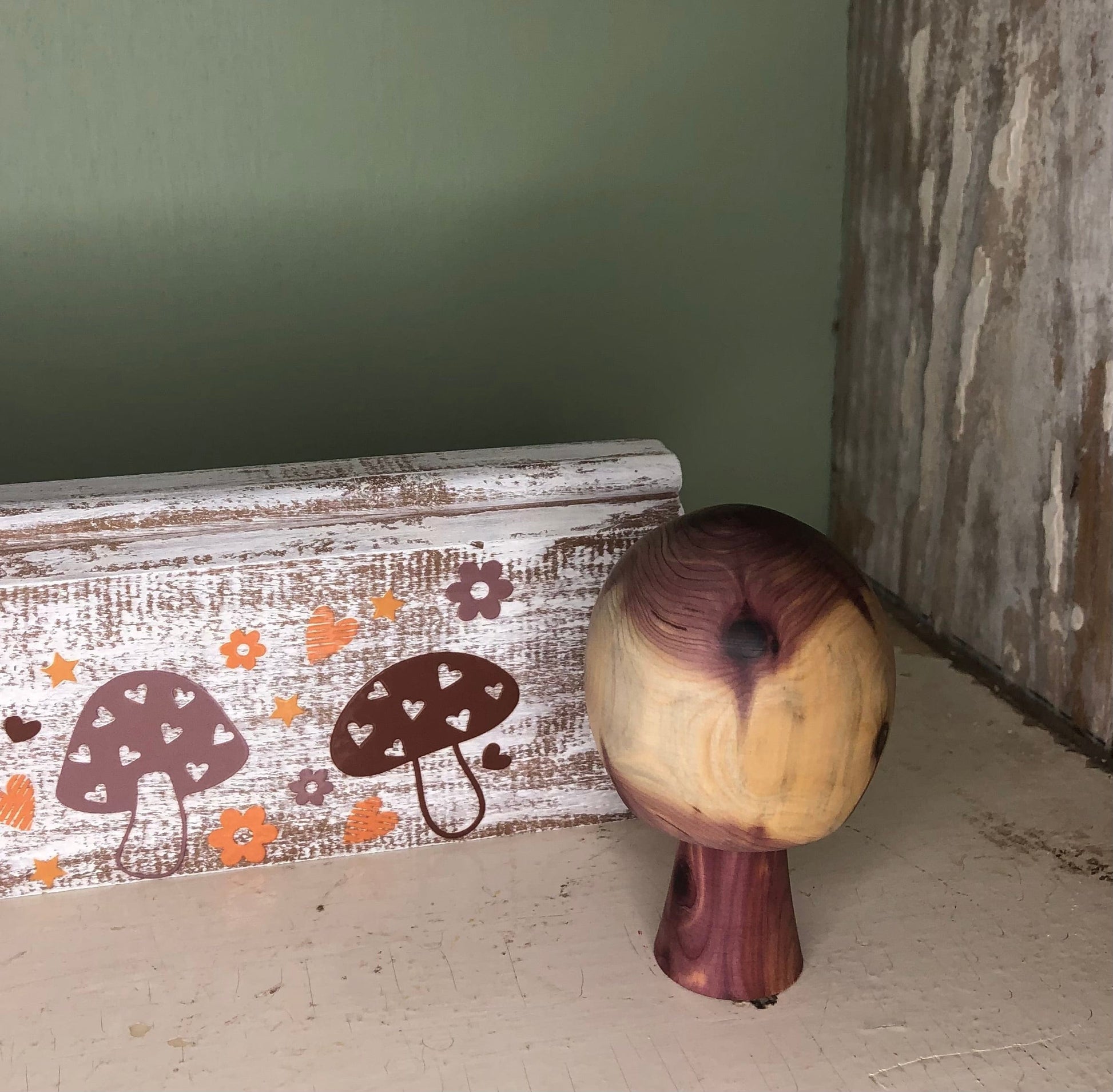 Mushroom Wood Sign Sassafras Originals
