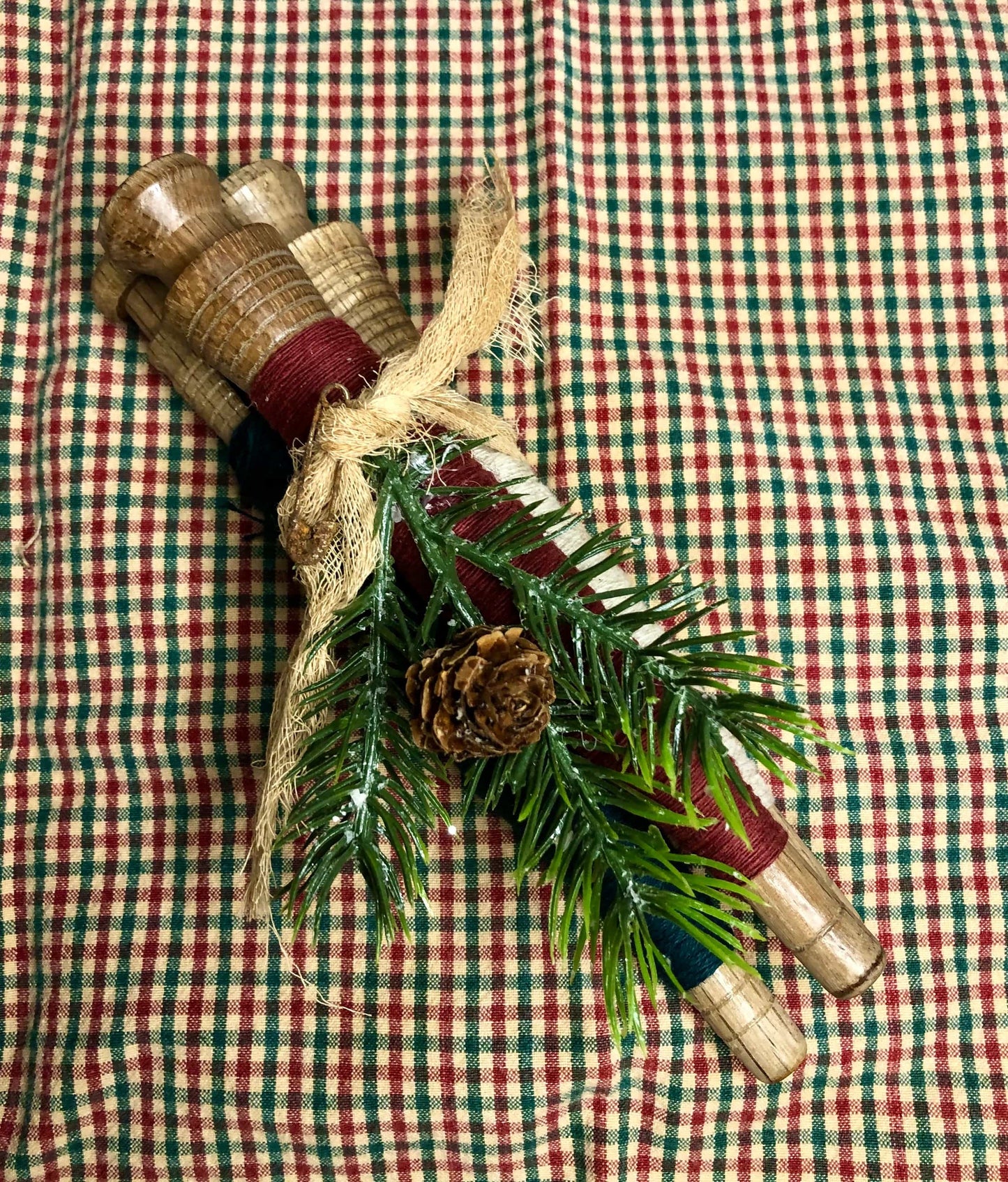 Prim Thread Spool Christmas Decor Prim Thread Spool Christmas Decor Sassafras Originals