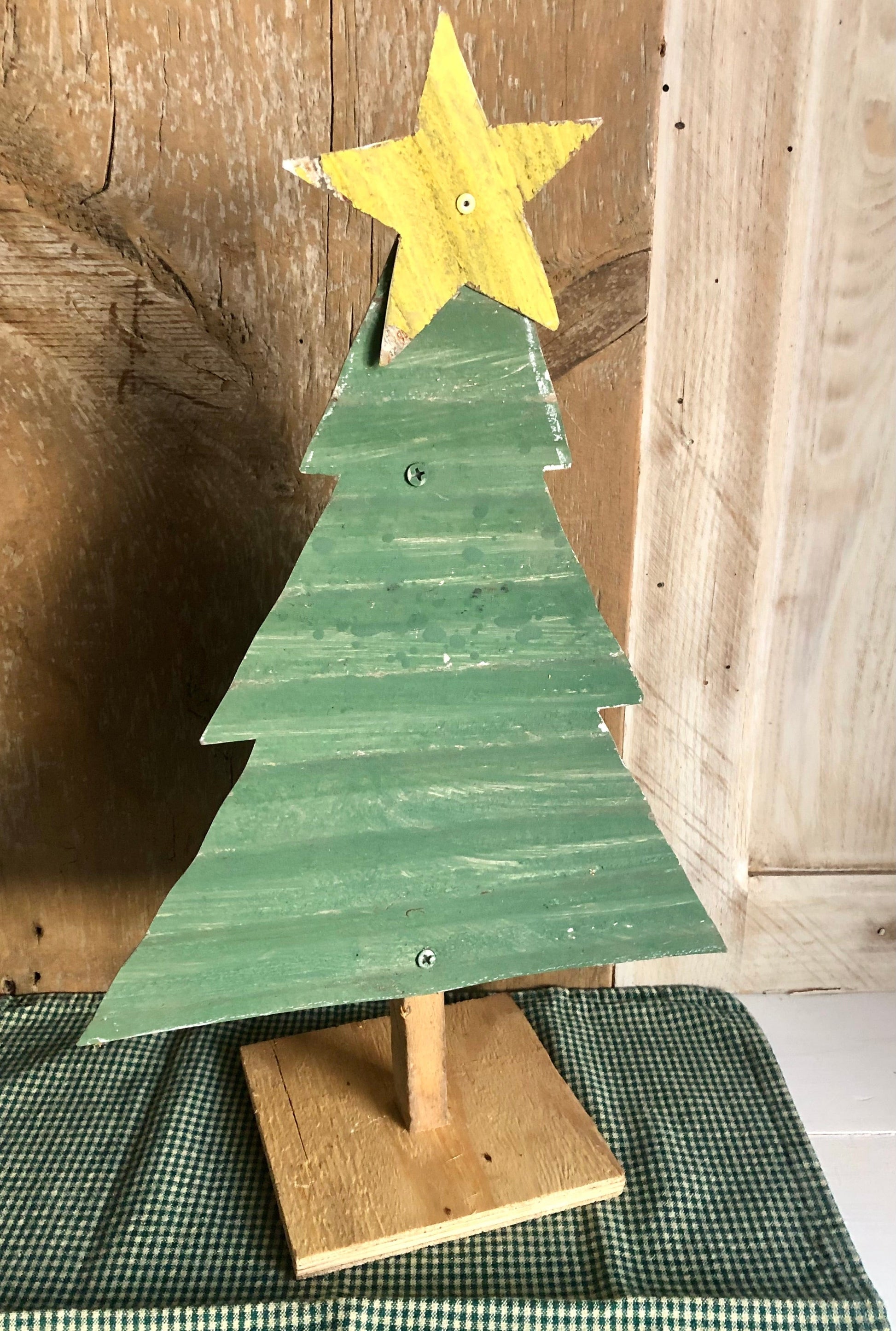 Reclaimed Metal Tree Green Reclaimed Metal Tree Seasonal & Holiday Decorations Sassafras Originals