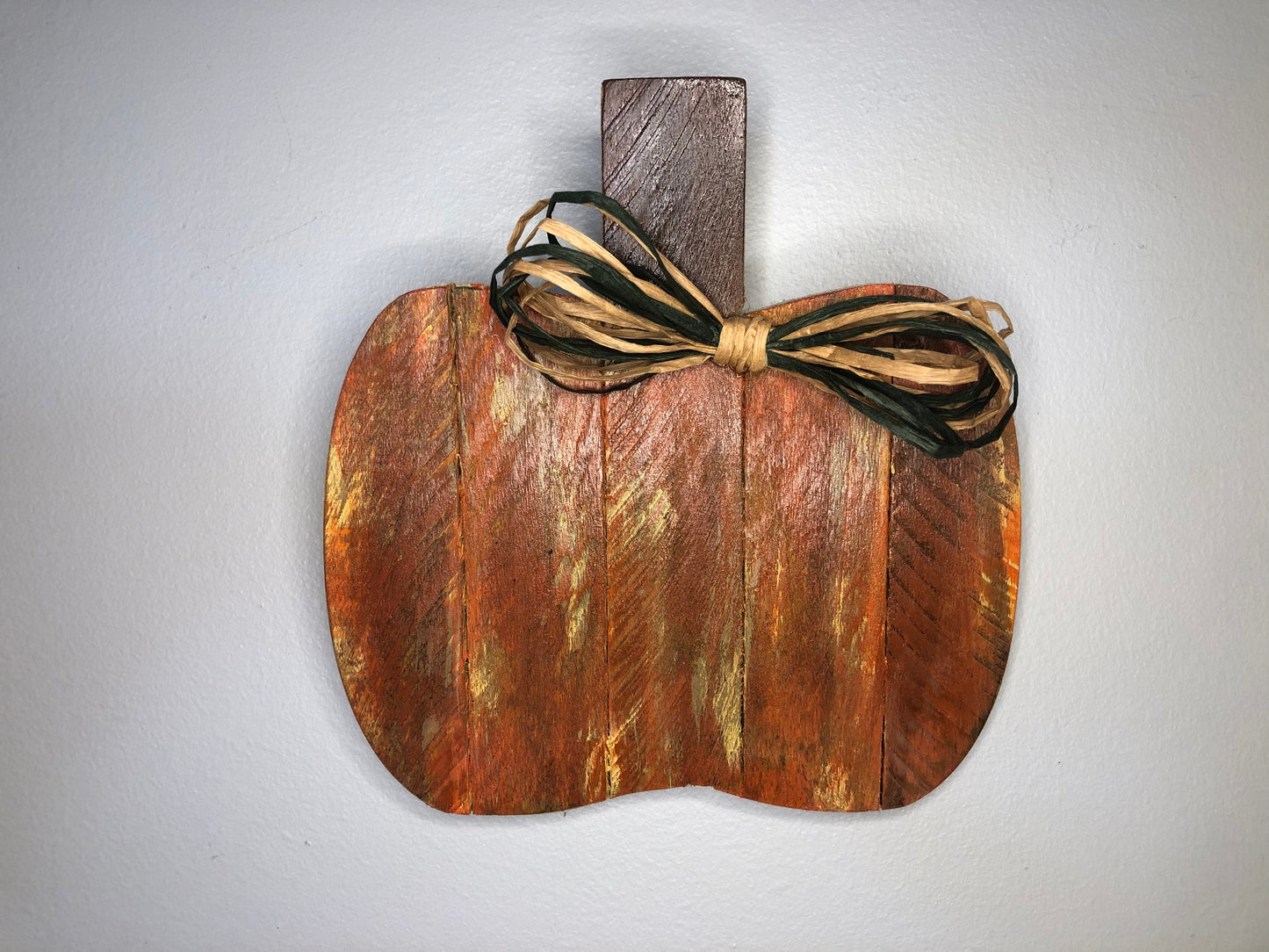 Layered Look with Bow Repurposed Lath Pumpkins Sassafras Originals