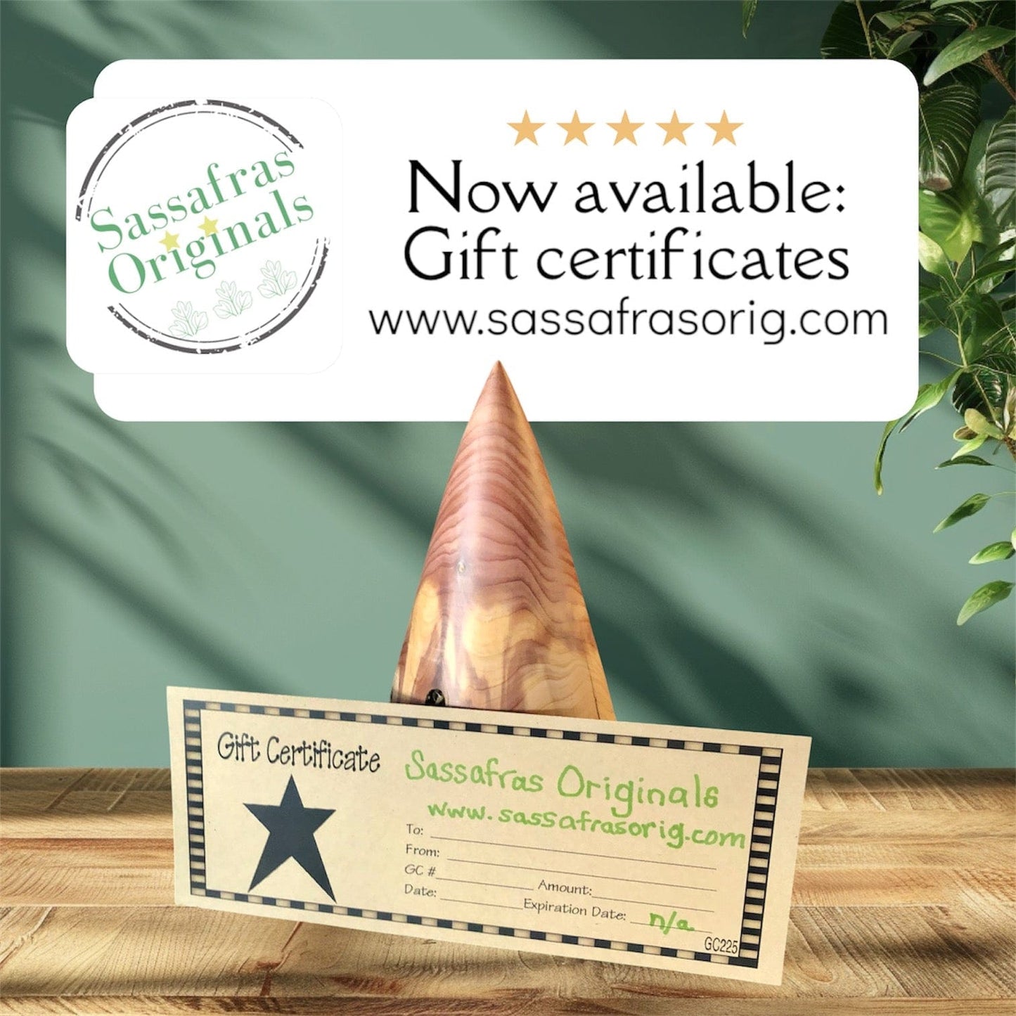 Sassafras Originals Gift Certificate $10.00 Home & Garden Sassafras Originals