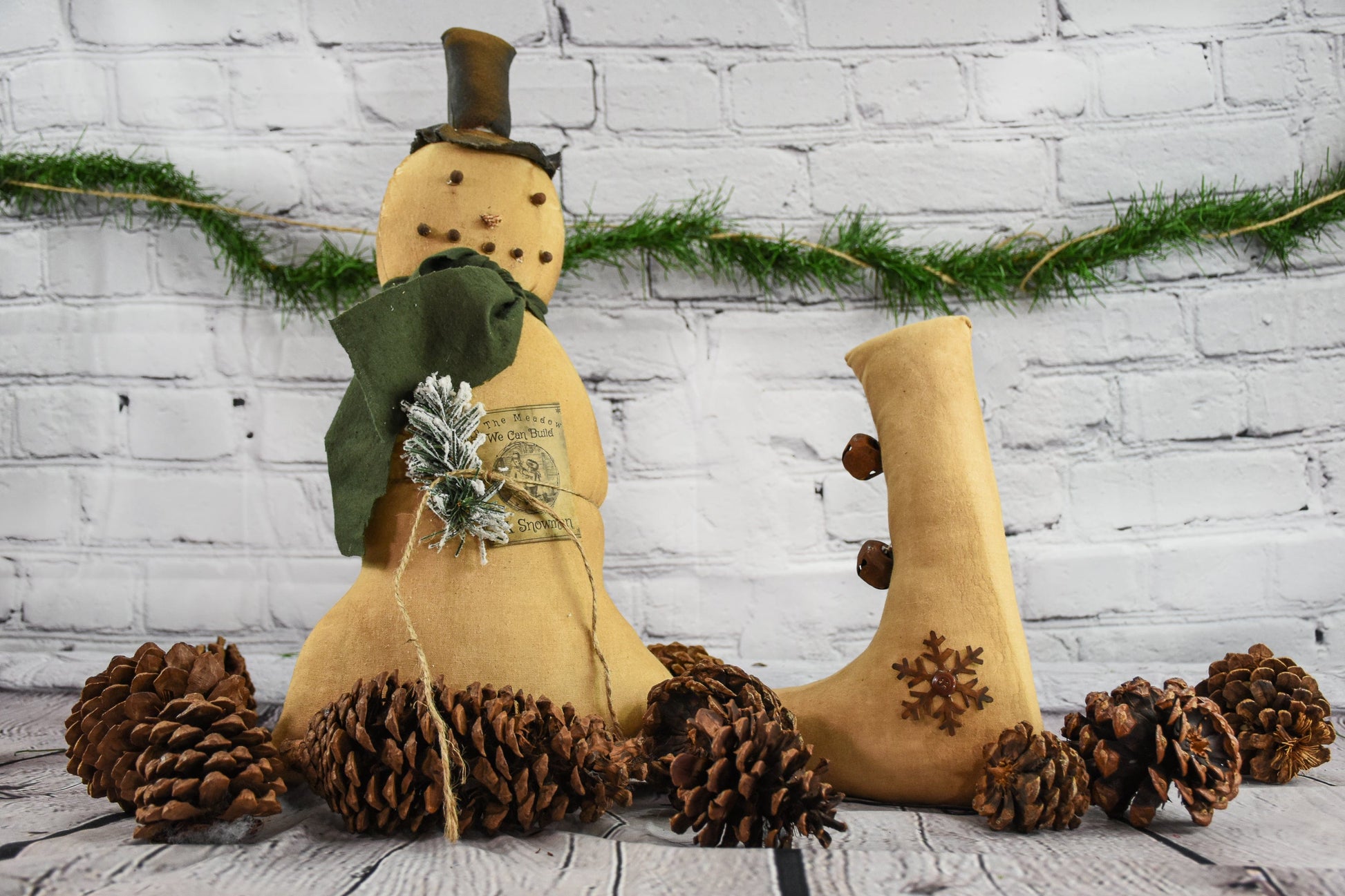 Snowman- Tall, Handmade Sassafras Originals