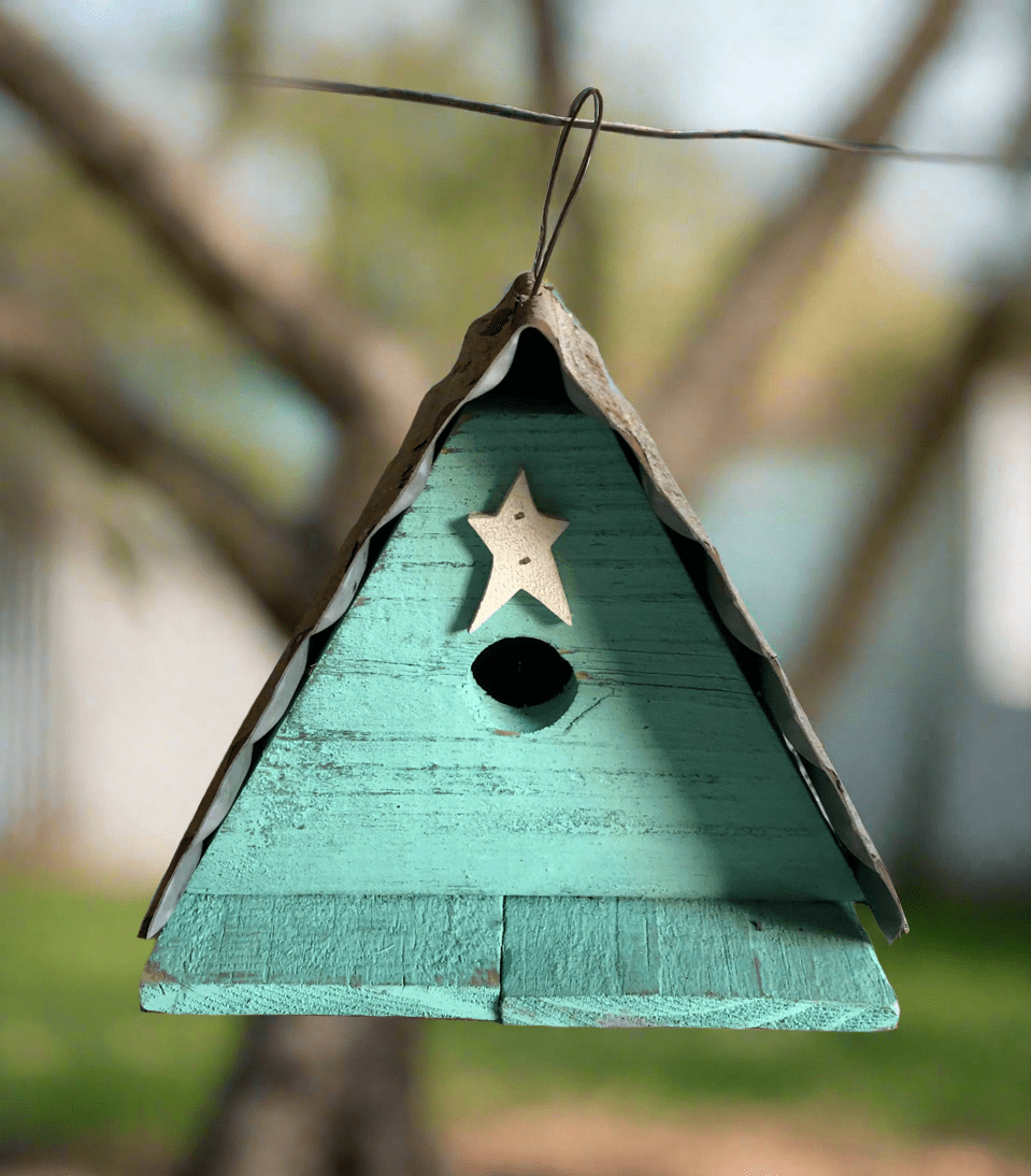 Starry Night Birdhouse Lawn & Garden Sassafras Originals