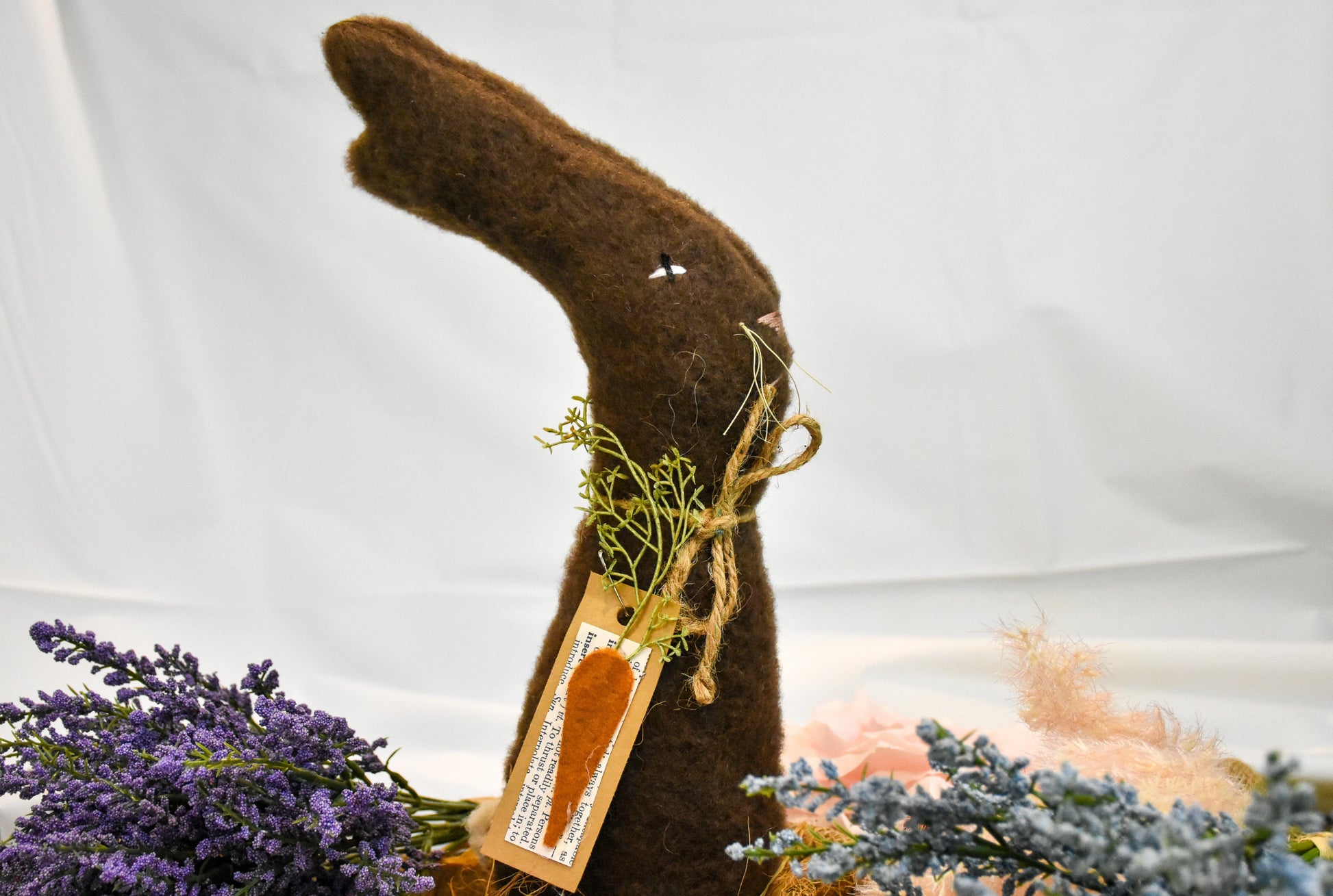 Stuffed Rabbit with Carrot Tag- 2 Styles sassafrasorig