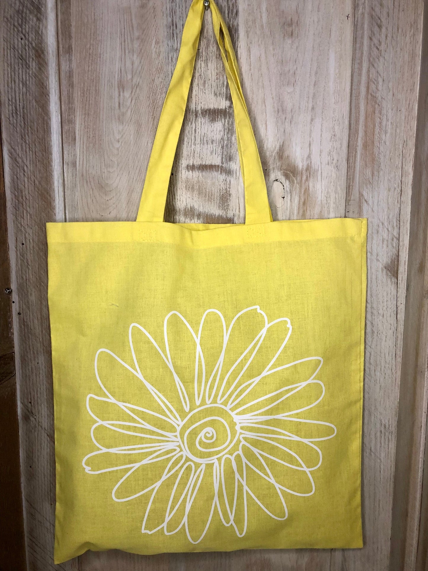 Yellow Tote Bags- Colorful Flowers Sassafras Originals