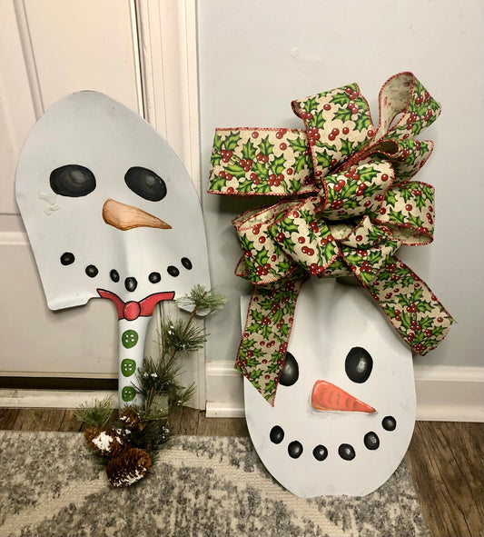 Upcycled Shovel Snowman Upcycled Shovel Snowman Porch Decor Sassafras Originals