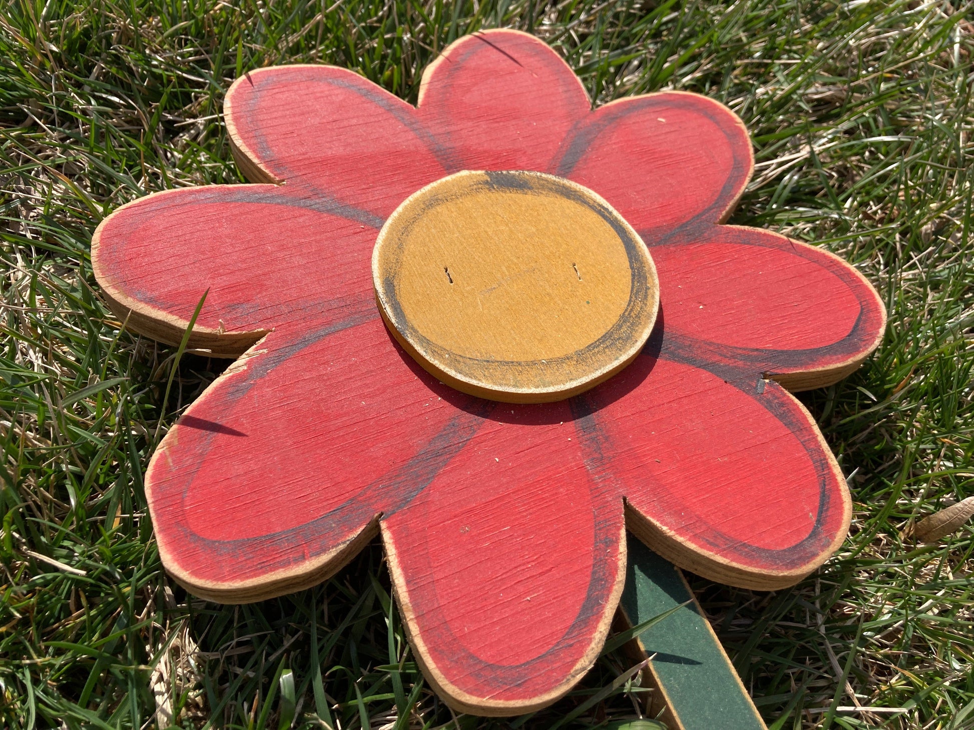 Wood Flower-Standing Yard Stake Sassafras Originals