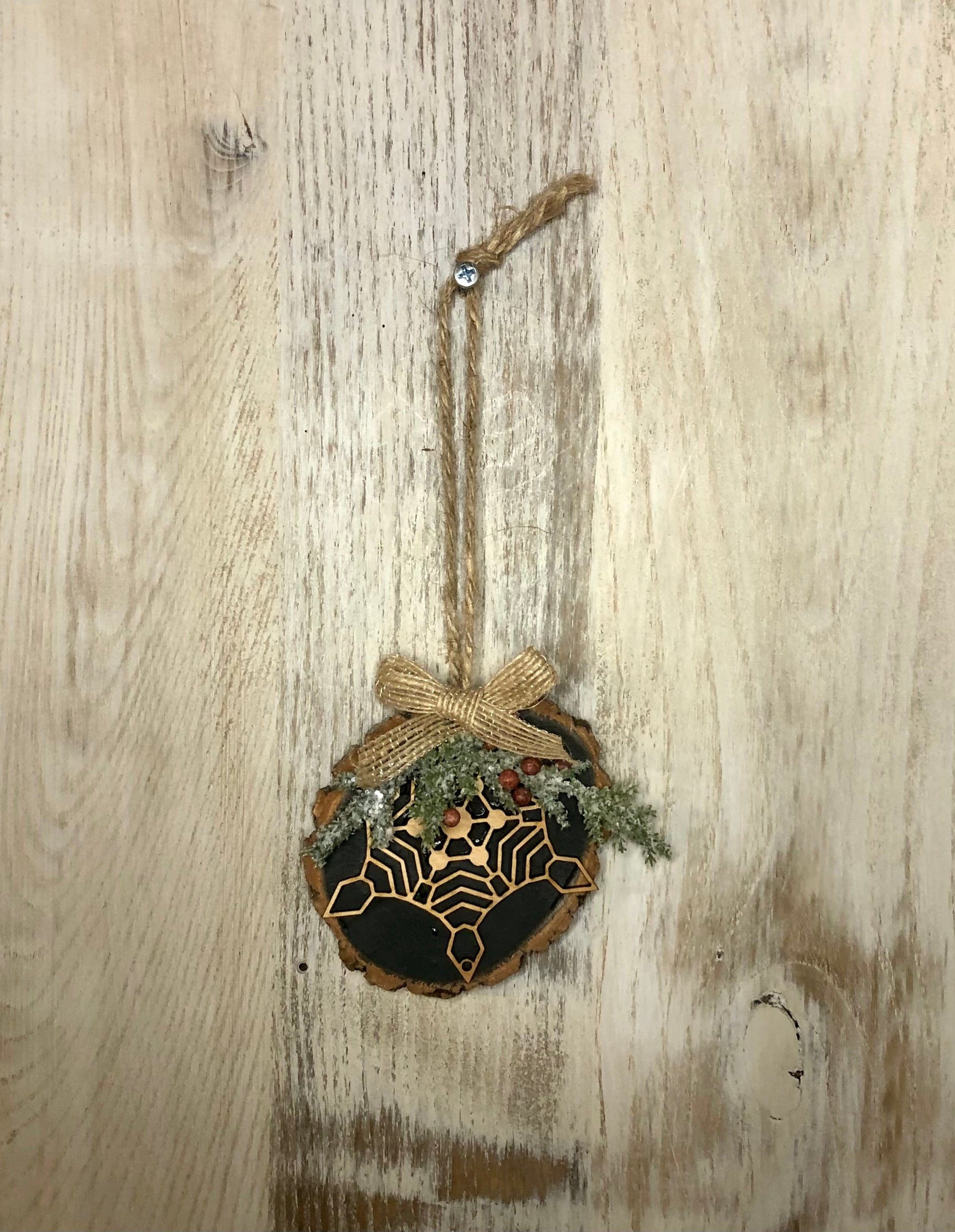 Wood Snowflake Ornaments Sassafras Originals