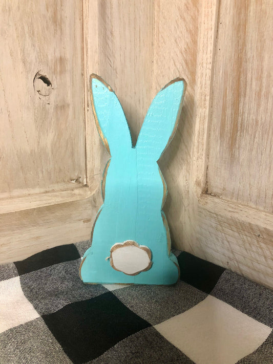 Wooden Blue Bunny Sassafras Originals